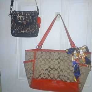 Coach Park Bundle! Carrie Park Tote and Ocelot Park Crossbody! FINAL PRICE DROP!